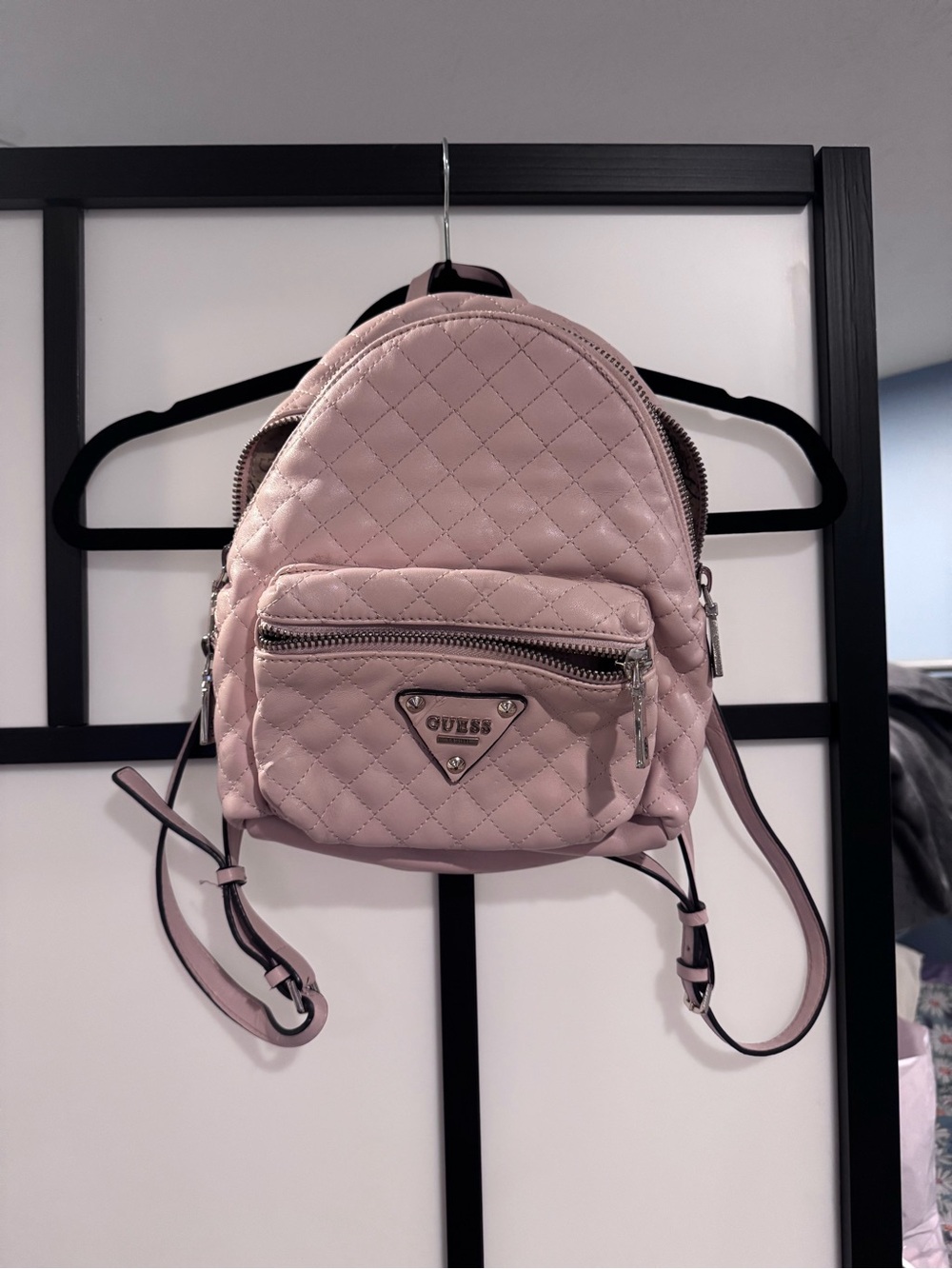 GUESS Quilted Blush Pink Mini Backpack